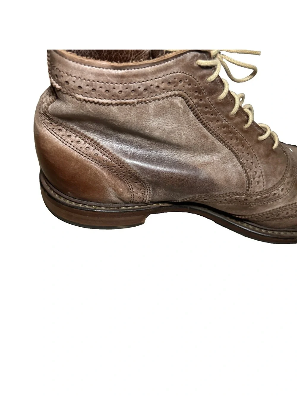 Allen Edmonds Cronmok Men’s Wingtip Ankle Boots Drown Leather Size 9 USA